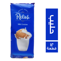 ريليش كوكيز بطعم الحليب - 12 قطعة