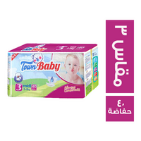 تاون بيبي حفاضات للاطفال مقاس 3 - 40 حفاضة