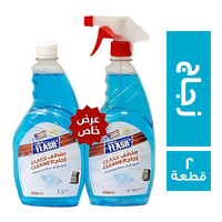 فايتر فلاش عرض منظف زجاج 650 مل + غيار - 2 قطعة