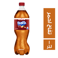فانتا مشروب غازي بطعم التفاح الاحمر - 1 لتر