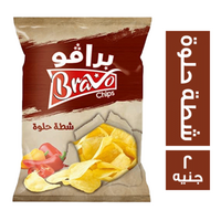 برافو شيبس بطعم شطة حلوة - 2 ج
