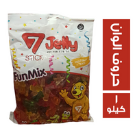 سفن جيلي ستيك بطعم فواكه شكل حروف الوان - 1 كجم