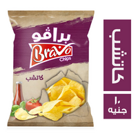 برافو شيبس بطعم كاتشب - 10 ج