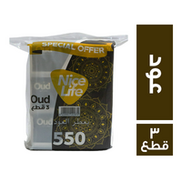 نايس لايف مناديل سحب برائحة العود 550 منديل - 3 قطع