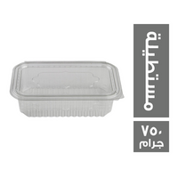 علبة مستطيلة شفافة - 750 جم
