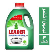 ليدر سائل غسيل الاطباق برائحة ليمون اخضر - 3 كجم