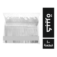 معالق بلاستيك كبيرة - 100 قطعة