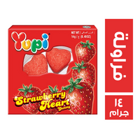يوبي جيلي شكل قلب بطعم الفراولة - 14 جم