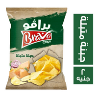برافو شيبس بطعم الجبنة المتبلة - 2 ج