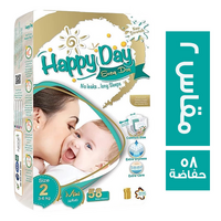 هابي داي حفاضات للاطفال مقاس 2 - 58 حفاضة