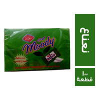 موودي لبان بنكهة النعناع الأخضر - 100 قطعة