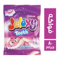 جيلاكسي حلوى بنكهة الفواكه شكل اسنان - 80 جم