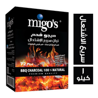 ميجو فحم نباتي مكعبات سريع الاشتعال - 1 كجم