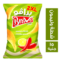 برافو شيبس بطعم الشطة والليمون - 15 ج
