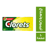 كلورتس لبان بطعم ليمون ونعناع - 10 قطع