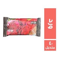 يونو مناديل مبللة برائحة الورد - 40 منديل