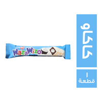 وزاويزو بسكويت كرسبي محشو فانيليا ومغطي بالشيكولاتة البيضاء بطعم الكاكاو - 1 قطعة