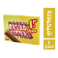 تويكس عرض بسكويت بالكراميل مغطى بالشيكولاتة - 25 جم - 4 قطع