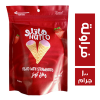 هاتلو وافل كونز بالفراولة - 100 جم