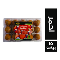 بيض العالمية احمر - 15 بيضة
