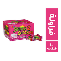 سعدت شوك تو شوك لبان بطعم الفراولة 4 جم - 100 قطعة