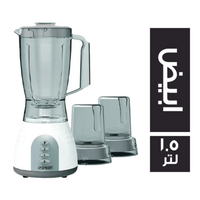 اس سمارت خلاط كهربائي للطعام ابيض + 2 مطحنة - 1.5 لتر