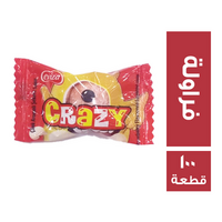 كريزى لبان بطعم الفراولة - 100 قطعة