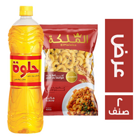 الملكة مكرونة - 400 جم كرتونة + حلوة زيت خليط - 700 مل كرتونة