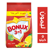 بونكس مسحوق غسيل اوتوماتيك برائحة الليمون - 5 كجم