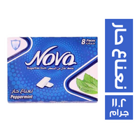 نوفا لبان خالي من السكر بطعم النعناع الحار - 11.2 جم