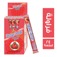 تستي رول كاندي بالفراولة - 24 قطعة