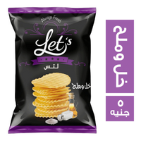 لتس شيبس بطعم الخل والملح - 5 ج
