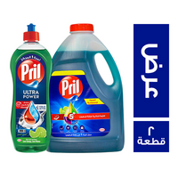 بريل صابون سائل للاطباق - 2.5 كجم + بريل صابون سائل للاطباق - 600 جم