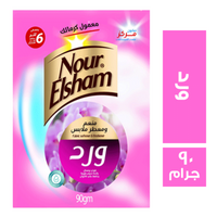 نور الشام منعم ومعطر ملابس رائحة ورد - 90 جم