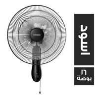 تورنيدو مروحة حائط اسود - 16 بوصة