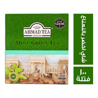 احمد تي شاي اخضر بالنعناع - 100 فتلة