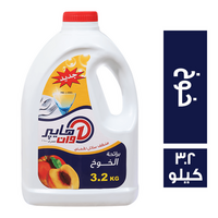 هايبر وان سائل تنظيف الاطباق برائحة خوخ - 3.2 لتر