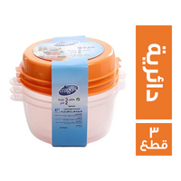 ميجو طقم علب حفظ دائرية 2 لتر - 3 قطع