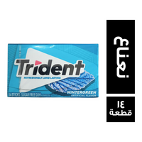 ترايدنت لبان بنكهة النعناع ازرق - 14 قطعة