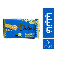 دليسو بسكويت ويفر بطعم الفانيليا - 60 جم