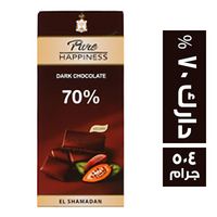 الشمعدان بيور هابينيس شيكولاتة دارك 70 % 15 ج - 504 جم