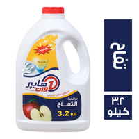 هايبر وان سائل تنظيف الاطباق برائحة تفاح - 3.2 لتر