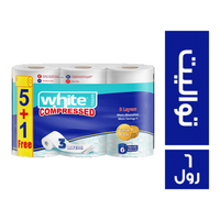 وايت مناديل تواليت مضغوطة - 6 رول