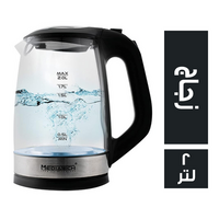 ميديا تك غلاية مياه زجاج - 2 لتر
